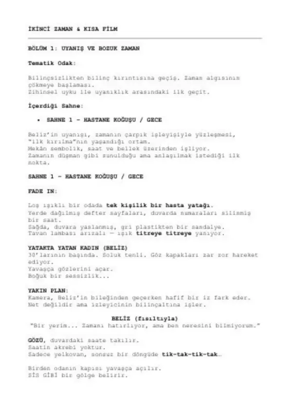 İkinci Zaman first page