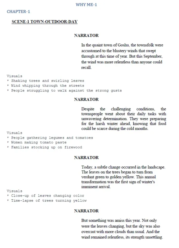 WHY ME-1 first page