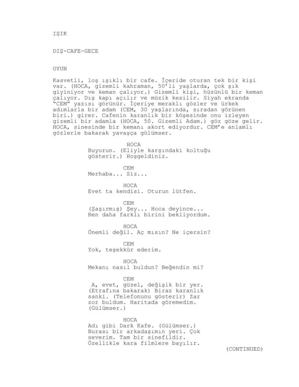 DARK CAFE first page