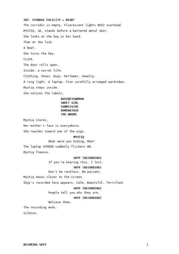 Becoming Skyy sample page