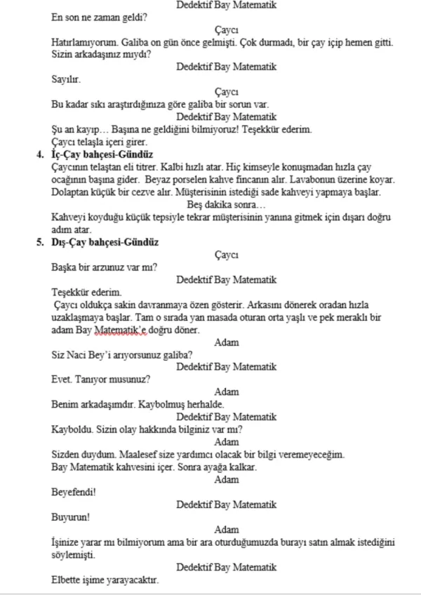 DEDEKTİF BAY MATEMATİK sample page