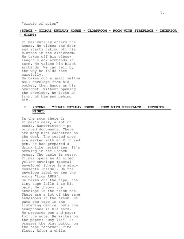 CIRCLE OF SPIES first page