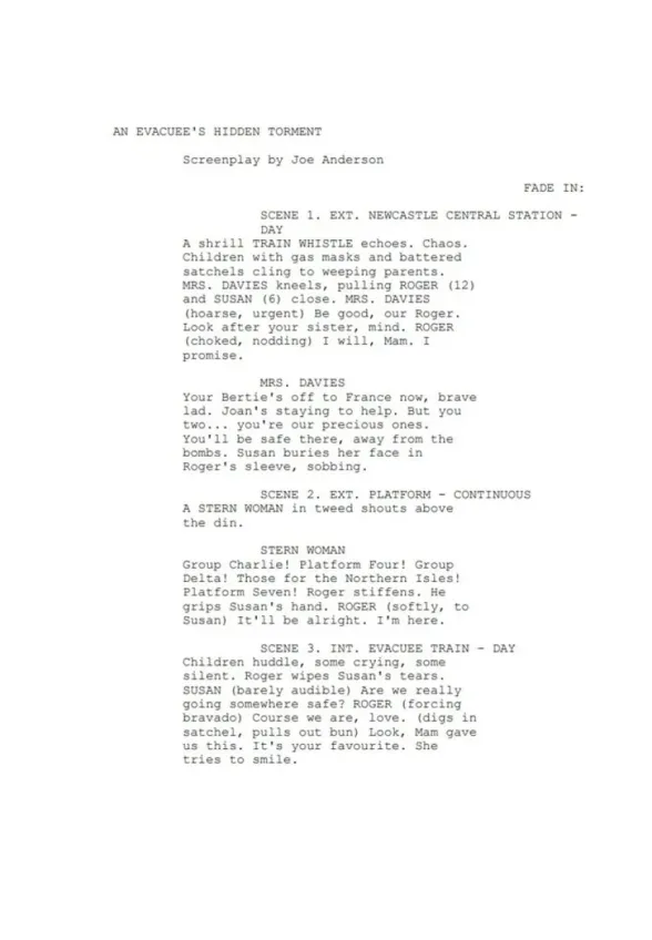 An Evacuee's Hidden Torment first page