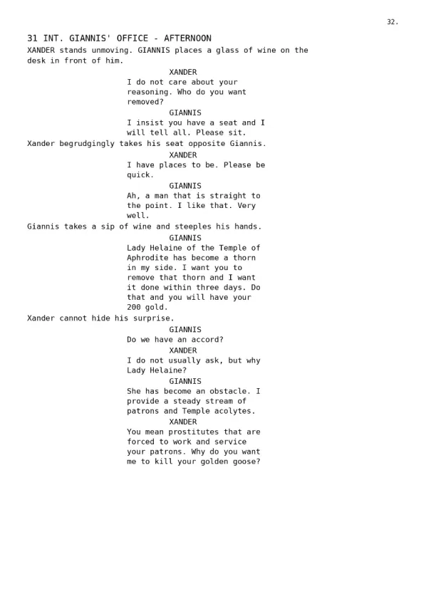 Harbinger of Justice sample page