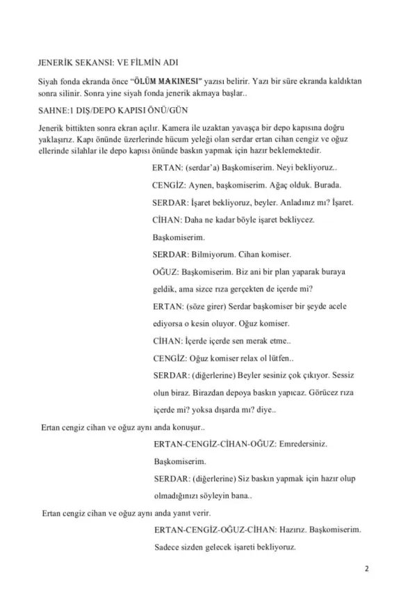 Ölüm makinesi  first page