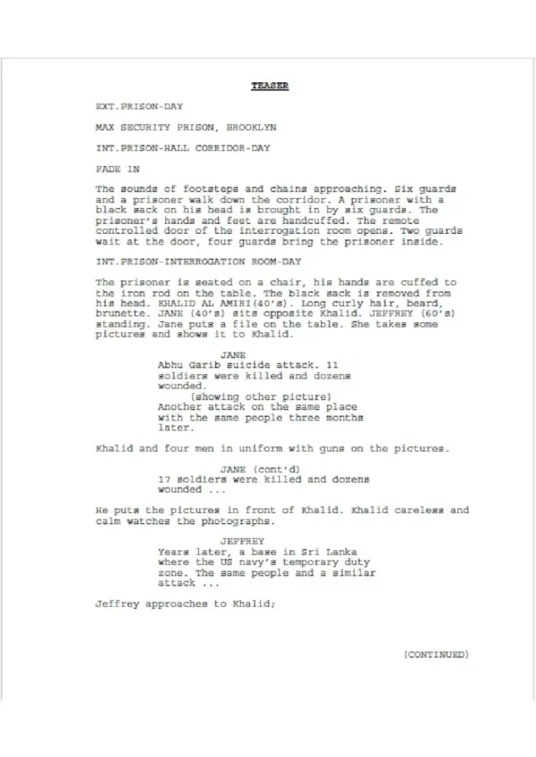 SHADOW first page