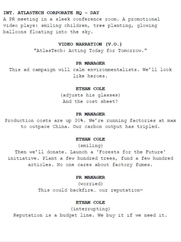 Blackout Protocol sample page