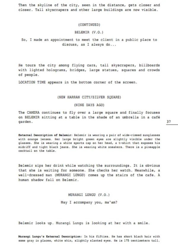 BELEMIR THE HALF-BLOOD OF KALIGRA sample page