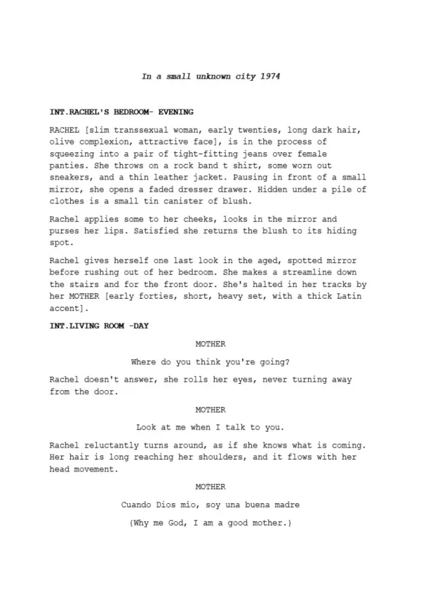 Rachel first page