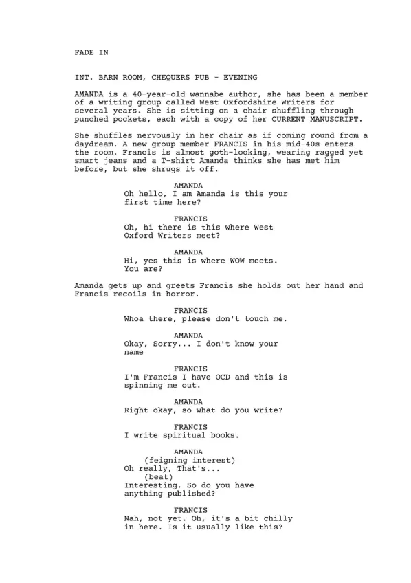 Whatever Happened to Amanda first page