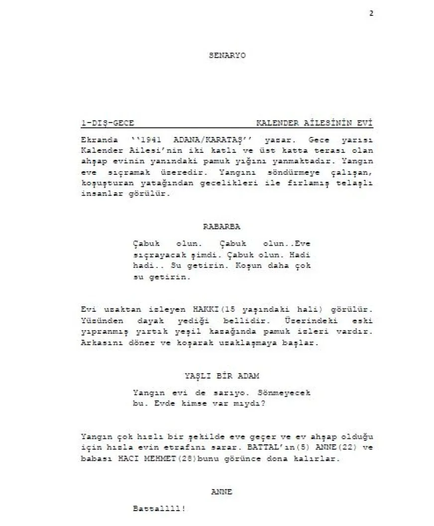 Pamuk Ağa first page