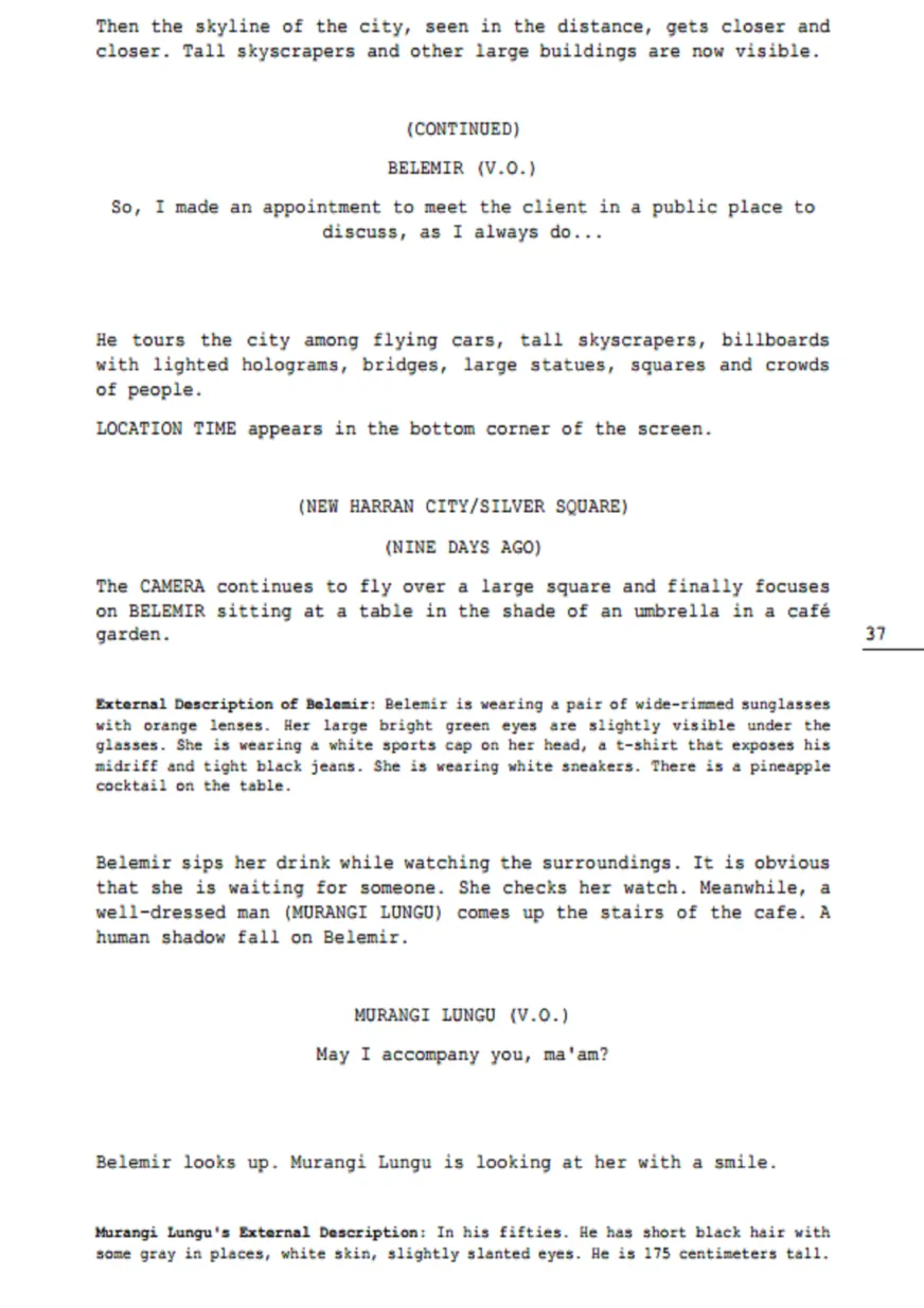 BELEMIR THE HALF-BLOOD OF KALIGRA sample page