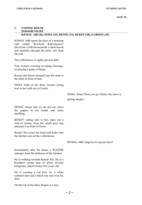 ONCE I KNEW A WOMEN first page thumbnail