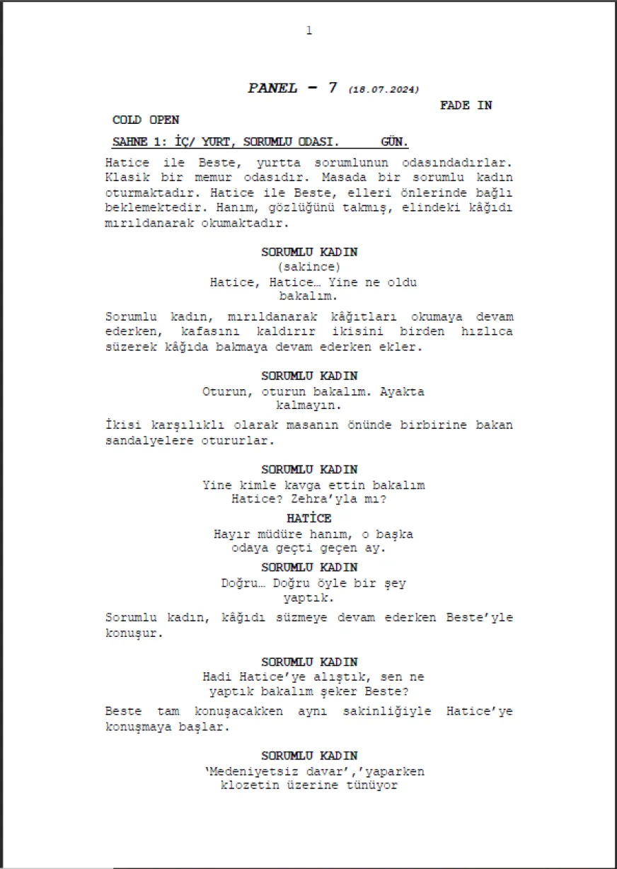 Beş Bar Taburesi  first page